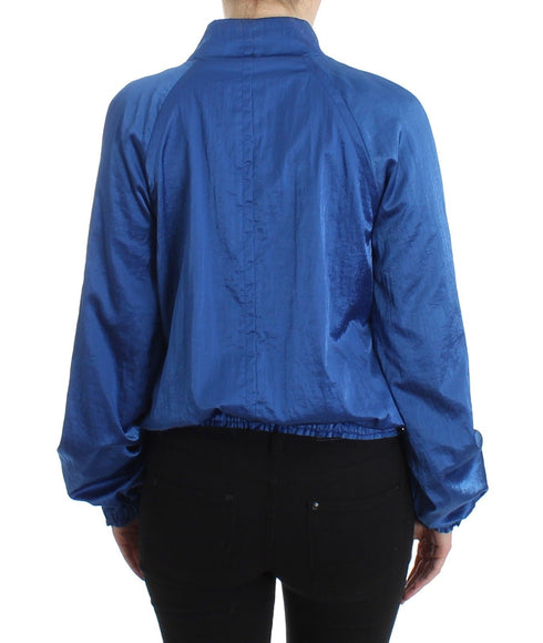 GF Ferre Blue Bomber Jacket Coat Blazer Short Nylon